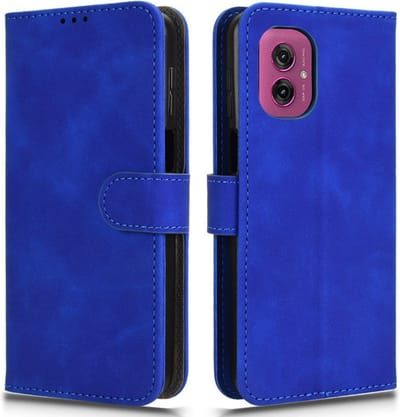 Coverup Hoesje - Geschikt voor Motorola Moto G55 Hoesje - Coverup Book Case - Blauw