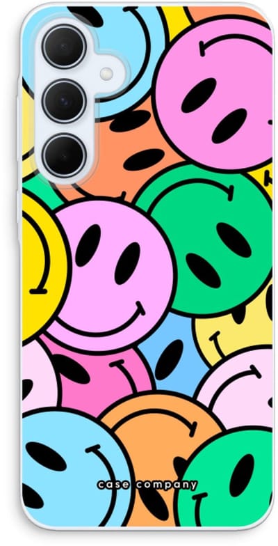 Case Company® - Hoesje geschikt voor Samsung Galaxy A35 hoesje - Smiley N°1 - Soft Cover Telefoonhoesje - Bescherming aan alle Kanten en Schermrand