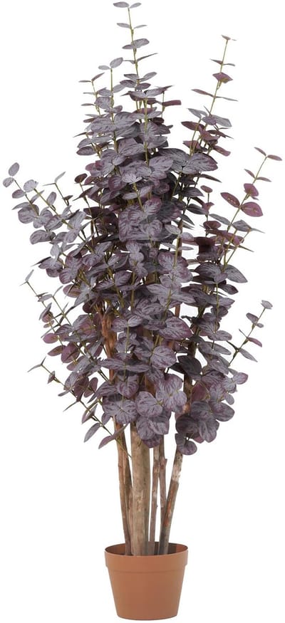 Florafy Kunstplant Eucalyptus Paars 120cm - Kunstplanten voor binnen - Onderhoudsvrij