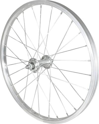 Voorwiel Fiets - Kindfiets Wiel - Kinderfiets Onderhoud - Lichtgewicht Aluminium - 20 Inch - Zilver