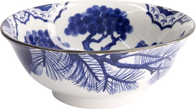 Tokyo Design Studio – Wa Mixed Bowl – Pine – 20,5x8cm – Blauw/Wit