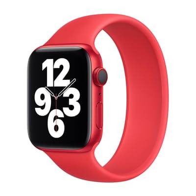 Apple Siliconen solobandje voor de Apple Watch | 38/40/41/42 mm - Maat 2 - (Product) Red