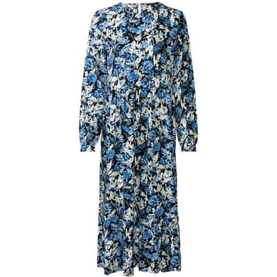 ESMARA Dames midi-jurk (Blauw, 34)