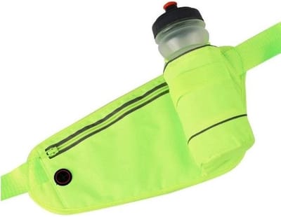 Heuptas buiktas, loopriem voor drinkfles, sport, drinkriem, zakken, waistpacks outdoor, voor telefoons tot 7,0 inch, voor fietsen, wandelen, wandelen, zonder fles - Groen
