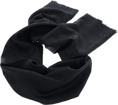 GUESS Sjaal Jacquard Scarf Dark Black Zwart
