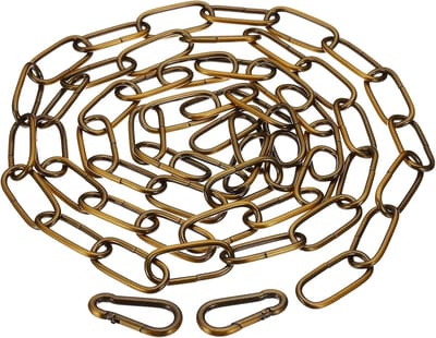 Ketting voor verlichting - Hanglamp ketting - Decoratie ophangen - Verstelbare lengte - 182 meter - Goud Brons