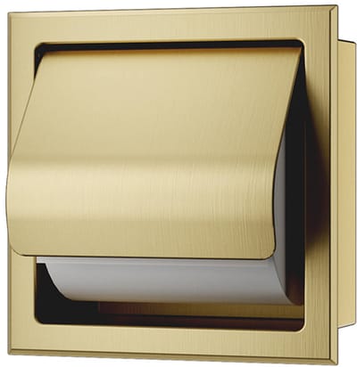 AquaVik Toiletrolhouder Røk Met Klep Inbouw Stockholm Goud