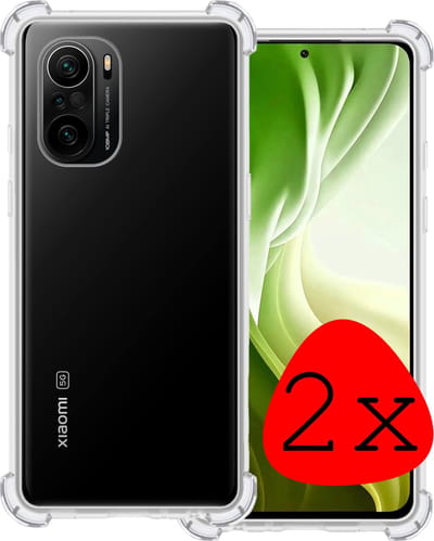Hoesje 2 Stuks - Geschikt voor Xiaomi Mi 11i - Sterk & Shockproof - Siliconen Case - Back Cover - Telefoon Hoes Shock Proof - Transparant