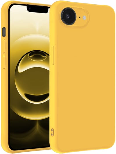 Hoesje - Geschikt voor Apple iPhone 16e - Sterk & Shockproof - Hoes Cover - Siliconen Case - Telefoonhoesjes - Geel