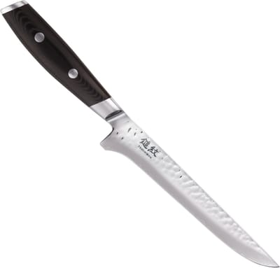 Yaxell Tsuchimon Uitbeenmes 15 cm – VG10 Staal – Gehamerd Lemmet – Micarta Heft