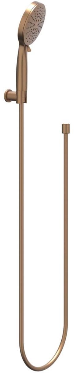 IVY Handdoucheset - 3-Standen Handdouche - Verstelbare Wandsteun - Doucheslang 120 cm - Geborsteld Mat Koper PVD