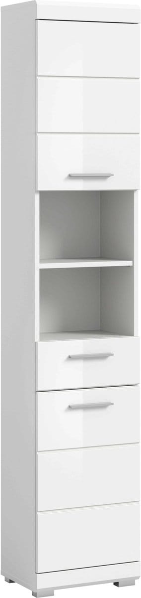 Scout hoge kast wit hoogglans MDF TZ wit NB - 31x37x191cm