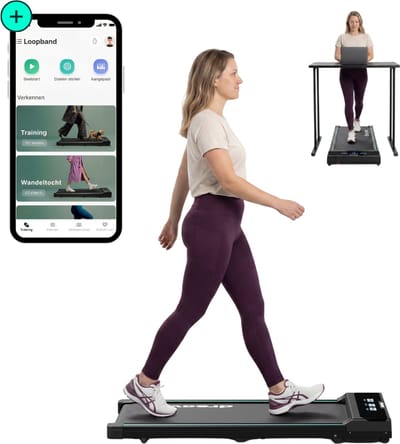 Dreaver Motion One - 2 in 1 Loopband Inklapbaar 6KM/U - Inclusief App & Accessoires - Hardloopband - Treadmill - Wandelband - Walking pad - Voor Thuis