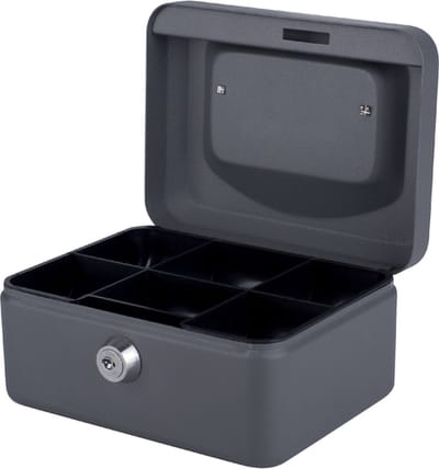 Pavo Metalen Geldkist - 150x115x80 mm - Grijs
