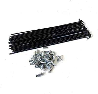 Fiets spaken - Wiel spaken - Fiets reparatie - Roestvrij staal - 2.3 mm dik - Zwart