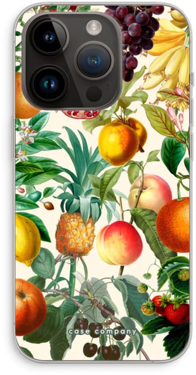Case Company® - Hoesje geschikt voor iPhone 14 Pro hoesje - Classic Flora - Soft Cover Telefoonhoesje - Bescherming aan alle Kanten en Schermrand