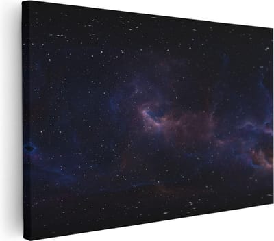 Artaza Canvas Schilderij Sterrenhemel - 30x20 cm - Klein - Wanddecoratie Universum - Muurdecoratie Ruimte - Schilderijen Op Canvas