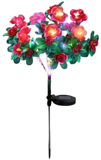 Home & Marker - Solar Tuinverlichting - Bloem Lamp - Bloemlamp - Sfeerverlichting voor Buiten - Tuinverlichting LED Buiten - Zonne Energie Buitenverlichting - Rood - ROSILUME