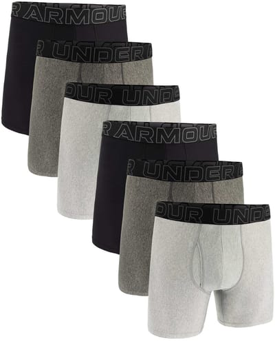 Under Armour Boxershorts UA PERFORMANCE TECH - SOLID 6 IN 6PK Set van 6
