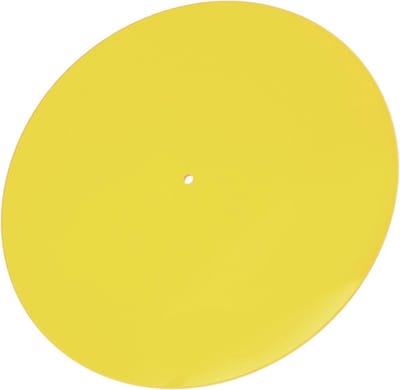 Draaitafelmat Acryl - Platenspeler Mat - Stiller Geluid - Gedempte Resonantie - 12 Inch - Transparant Geel