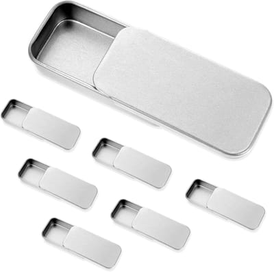 Set van 6 Kleine Blikjes met Schuifdeksel voor Sieraden, Snoep, Pillen en Knutselprojecten
