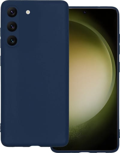 Hoesje Geschikt voor Samsung Galaxy S23 - Sterk & Shockproof - Hoes Cover - Siliconen Case - Donkerblauw