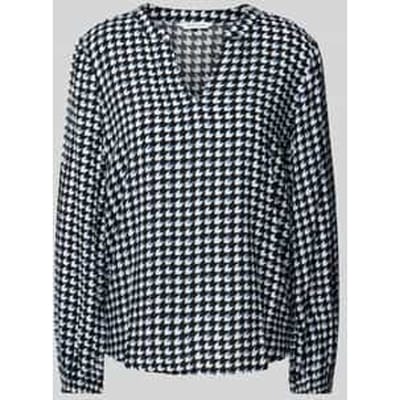 Loose fit blouse met lange mouwen van soepel viscose met tuniekkraag