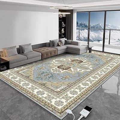 Elektrisch verwarmd tapijt met timer voor snelle verwarming - 140 x 200 cm
