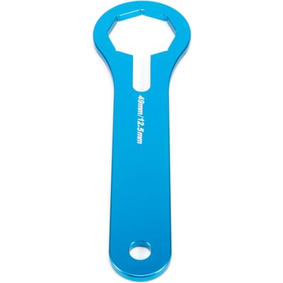Outil Clé Capuchon Fourche Avant Clé de Réglage Amortisseur Double Chambre 49mm Convient pour YamahaBleu bleu