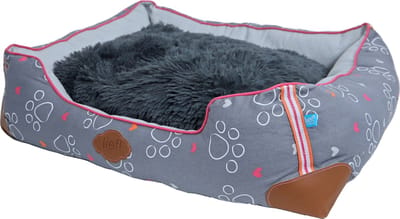 Lief! dierenmand Divan girls grijs/roze 70 x 60 cm