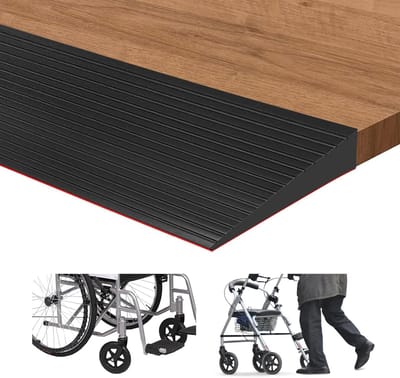 Drempelramp voor zware lasten tot 800 kg, rubberen constructie, zelfklevend, hoogte 1 cm, breedte 5 cm