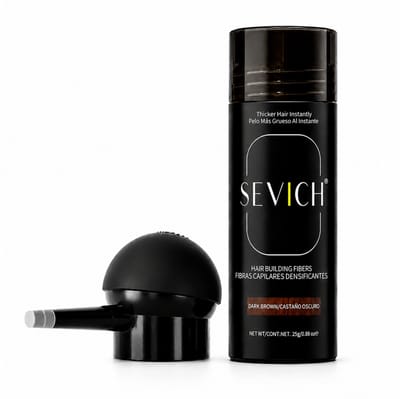Haarverdikkings Starterset - 25g Hair Building Fibers - Donkerbruin - Sprayapplicator - Verbergt Haaruitval en Dunner Wordend Haar - Direct Voller Haar