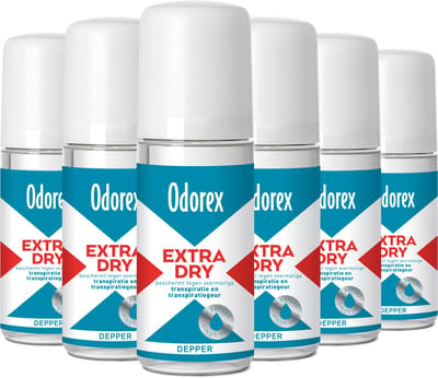 Odorex Extra Dry Anti-Transpirant Depper - 6x 50ml - Voordeelverpakking