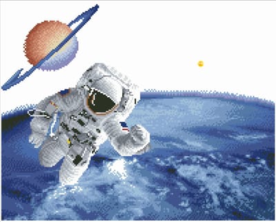 DIAMOND DOTZ DD12.016, Originele 5D Diamond Painting Set Beam Me Up!, Knutselpakket met 20308 Ronde Steentjes, Dotz voor Volwassenen, Hobbypakket ca. 57x46 cm voor Kinderen Vanaf 8 Jaar