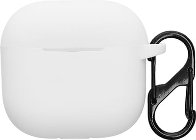 kwmobile cover voor oordopjes case - geschikt voor Apple Airpods 4 - Trendy beschermhoes draadloze oordopjes in wit