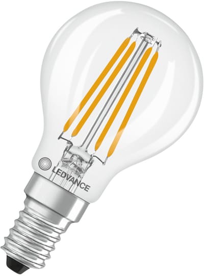 Ledvance LED Filament Kogellamp E14 - 3.4W 470lm 2700K 230V - Ø45mm - Dimbaar - Geschikt voor woonkamer, restaurants, decoratie