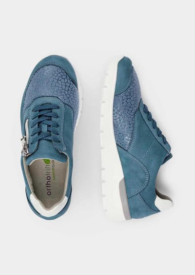 Sneakers met loopzool met luchtkussentjes - blauw - Gr. 37 van Goldner Fashion