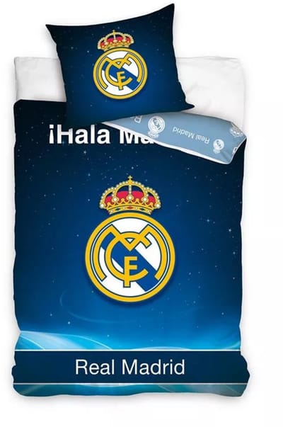 FC Real Madrid Dekbedovertrek 140x200 Voetbal Katoen GROTE Kussensloop 70x90