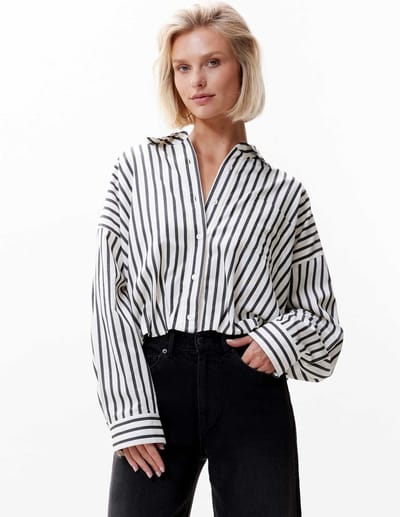 Catwalk Junkie Tuck In Blouse Dames - Jurken - Ecru - Maat 38