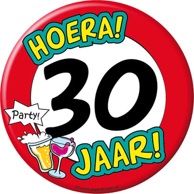 Bierviltjes | 30 jaar | Diameter: 10cm | Materiaal: Papier