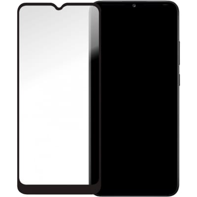 Mobilize Galaxy A02s/A03s Zwart Frame Glazen Screenprotector Standaard
