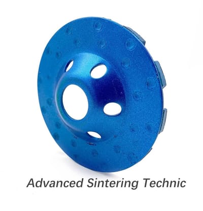 Diamant Slijpschijf - Komvormig Wiel - Materiaal Bewerken - Versterkte Uitvoering - 100 mm Diameter - Blauw