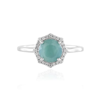 Cavill - Zilveren ring platina geplateerd - Grandidieriet 1,23 ct rond geslepen - 24x Zirkoniaën 0,16 ct - Elegant & Uniek Ladies Sieraad