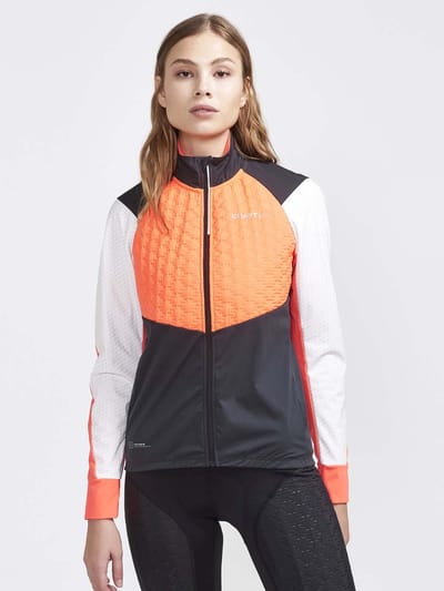 Craft Fietsjack Winter Dames Roze Grijs Zwart - ADV BIKE SUBZ LUMEN JACKET W SHOCK ASH WHITE-L