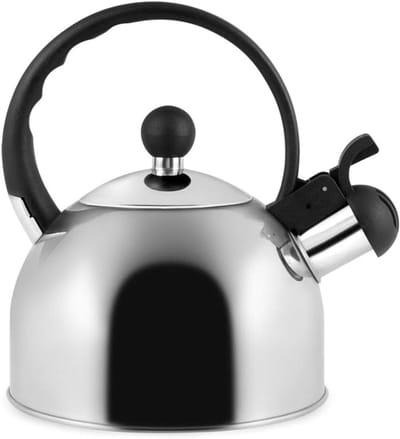 Waterkoker met fluitje - Theepot roestvrij staal - Water koken - Geschikt voor inductie - 15 liter - Grijs