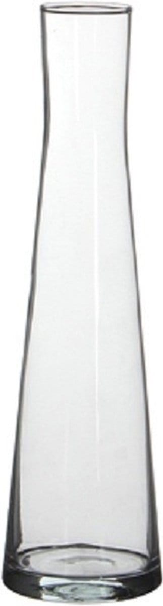 Mica Decorations Uitlopende transparante vaas Ixia - 30 x 4,5 cm - Home Deco vazen - Woonaccessoires