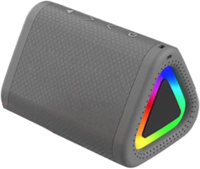 Draadloze Luidspreker - Mini Speaker - Muziek Luisteren - RGB Kleurlicht - 9 cm - Grijs
