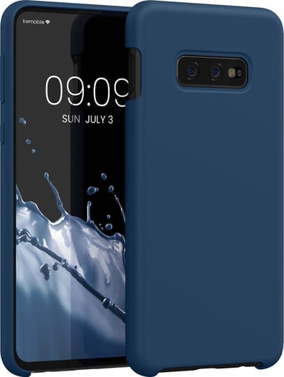 kwmobile telefoonhoesje geschikt voor Samsung Galaxy S10e - Hoesje met siliconen coating - Smartphone case in marineblauw
