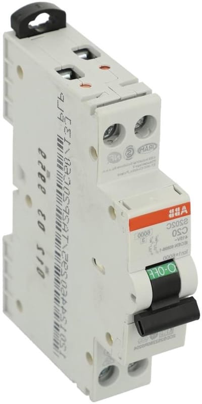 Automatische Schakelaar - Mini Stroomonderbreker - Elektrische Beveiliging - C Karakteristiek - 20 Ampère - Grijs