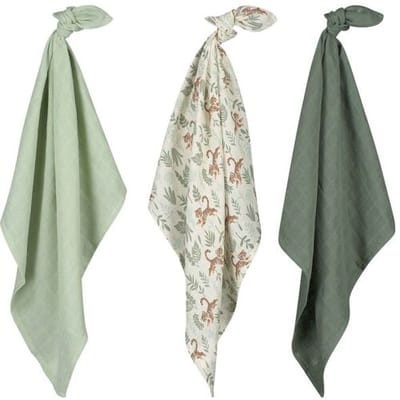 Prénatal hydrofiele luiers tijger 3 stuks Ivory White unisex